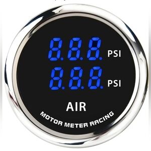 NIB MOTOR METER RACING W Pro Series 52mm 2-1/16" Digital Air Pressure Gauge​